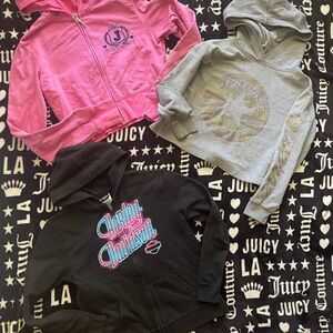 GIRLS HOODIE BUNDLE JUICY HARLEY DAVIDSON CONVERSE SIZE 10❤️